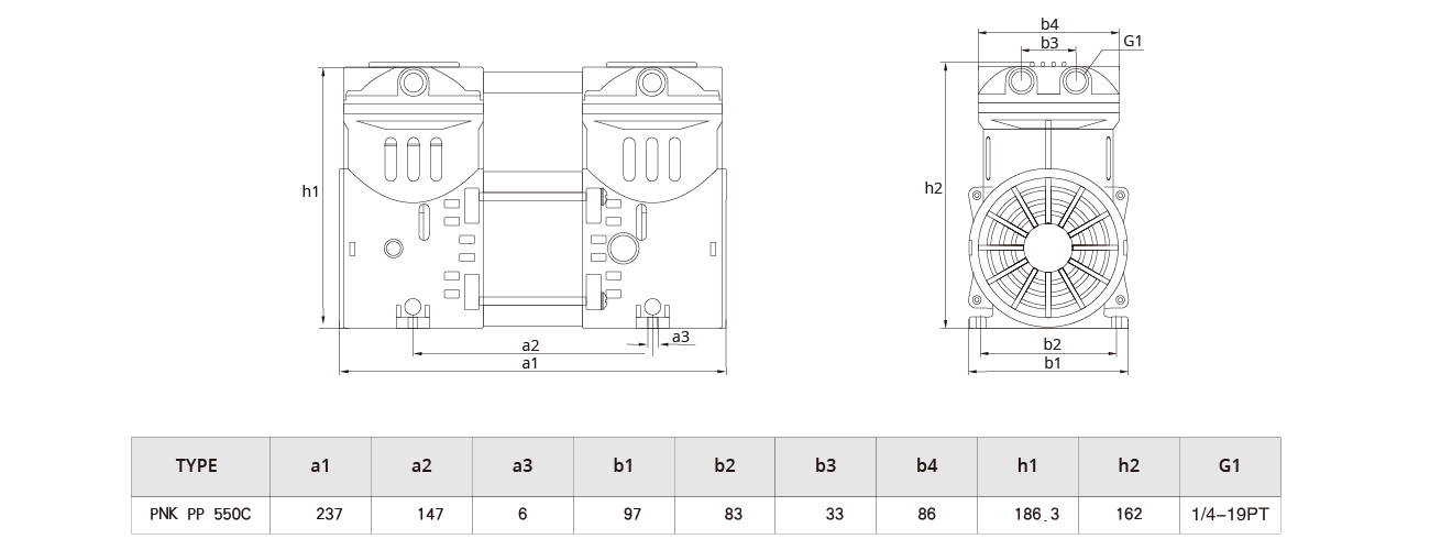 PNK PP 550C無油壓縮機(jī)